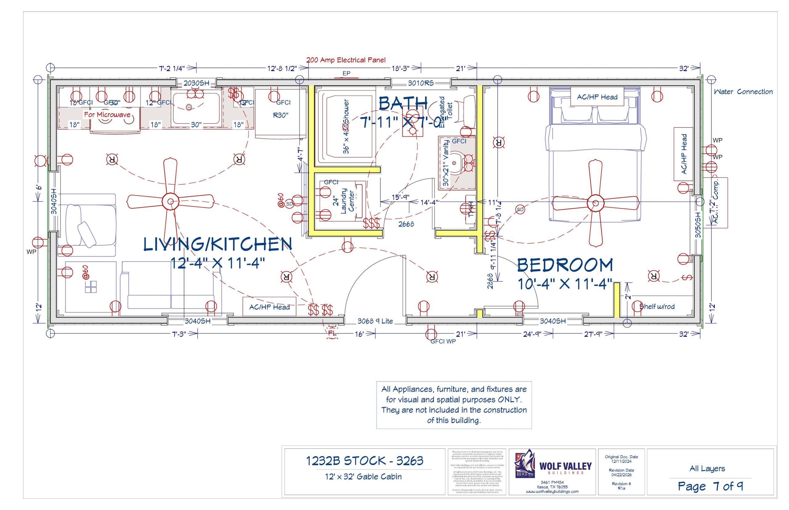 12x32 - 1bed-1bath Efficiency Cabin Model (384 sq.ft) - Image 19
